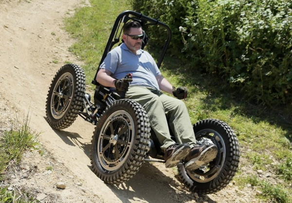 Nick Wilson Disabled Adventurer in all terrain wheelchair