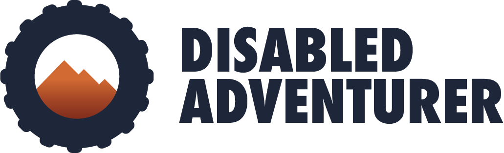 Disabled Adventurer Logo | Wheel with mountain in it icon | Nick Wilson